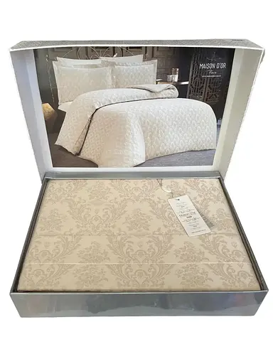 Постільна білизна Emeral Beige Сатин-Бамбук Maison D'or pbe0051922 - фото 1