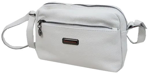 Женская кожаная сумка на плечо Borsacomoda белая sum0028731 - фото 4