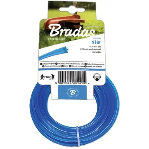 Волосінь для тримера Bradas TRIMMER "зірка" 1,6мм х 15м ZTG1615K - фото 1
