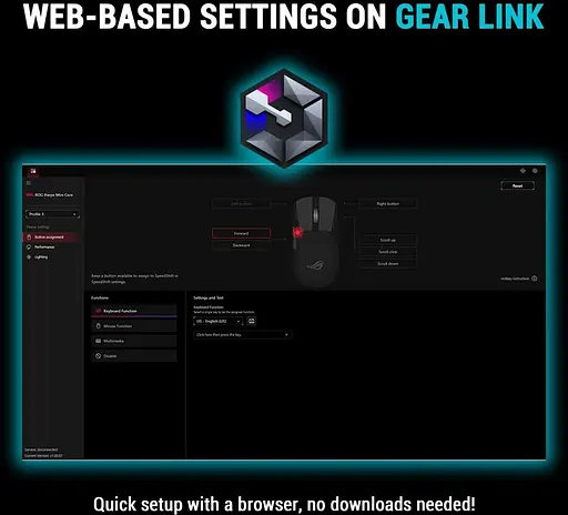 Миша ASUS ROG Harpe Mini Core USB-A Black (90MP04D0-BMUA00) - фото 11