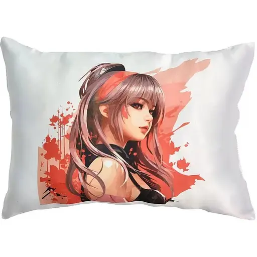 Подушка Аниме изящество с сублимационной печатью Strateg 60669 Черная - фото 1