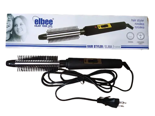 Плойка для локонів щипці для завивання волосся Elbee 14209 20 Вт плойка локон із хромованим покриттям - фото 1