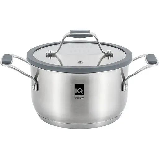 Кастрюля IQ Be Brave нержавеющая сталь 4.2 л с крышкой 22 см (IQ-2052-22)