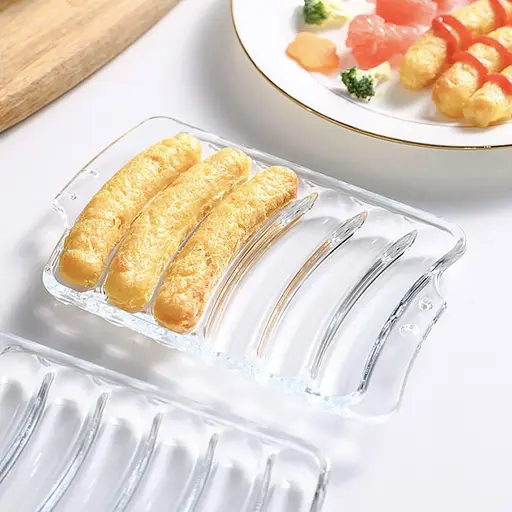 Форма скляна для запікання випічки домашніх хот догів, сосисок, ковбасок, кебаба, A-plus Прозорий 86027 - фото 9