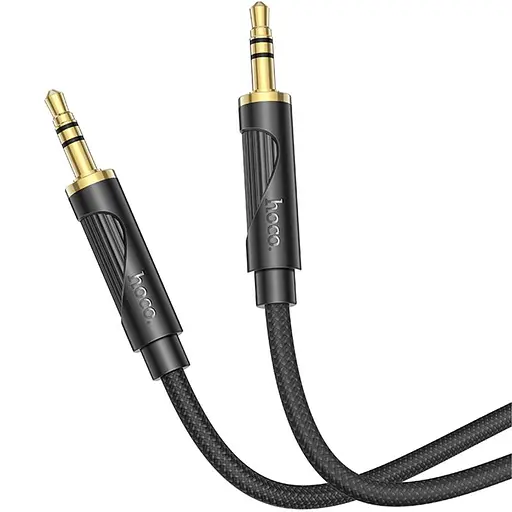 Аудіо кабель Aux Hoco UPA30 Friend (1m) Black - фото 2