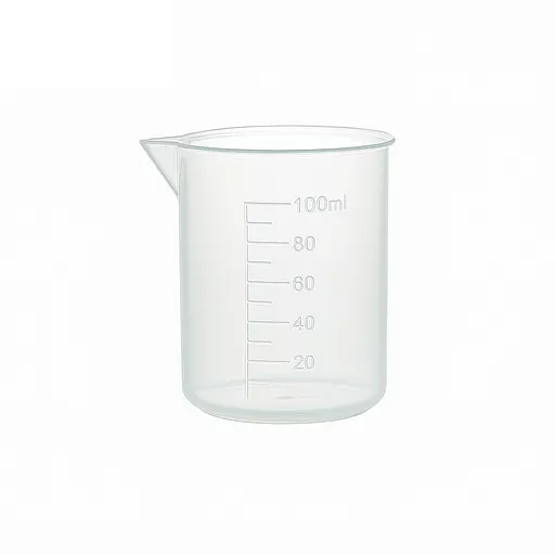 Пластиковый мерный стакан 100 мл с носиком и градуировкой измерительный стаканчик, Kitchen Master Прозрачный 87379 - фото 1