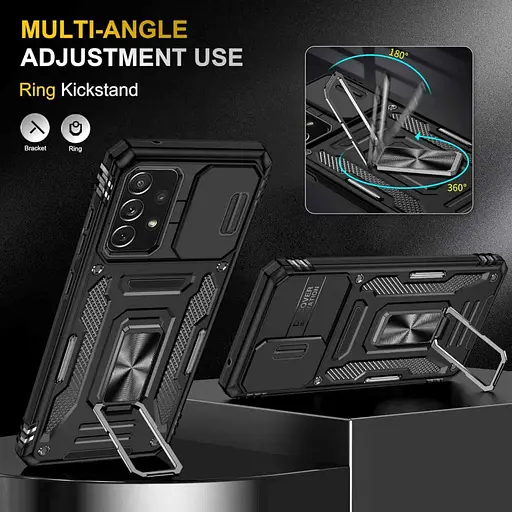 Ударостійкий чохол Camshield Army Ring для Samsung Galaxy A33 5G Чорний / Black - фото 2