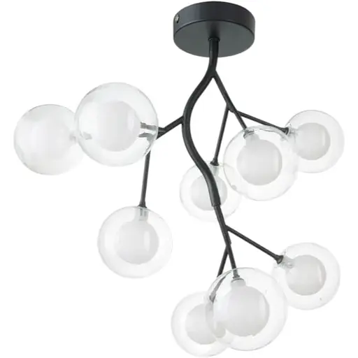 Люстра стельова Brille в спальню G4 40W BK (BR-01 648C/9)