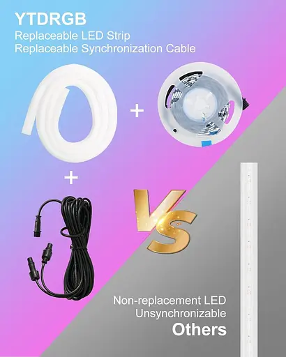 Светодиодный торшер YTDRGB, угловая лампа, совместимая с Alexa 2 шт. - фото 4