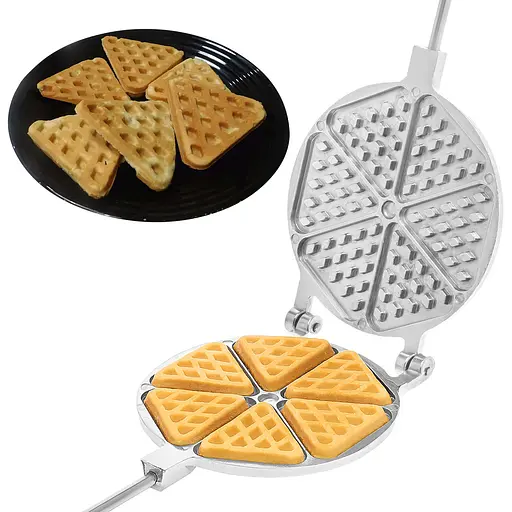 Форма для випікання печива у вигляді трикутників на плиті, ХЕАЗ Сірий 81868 - фото 3