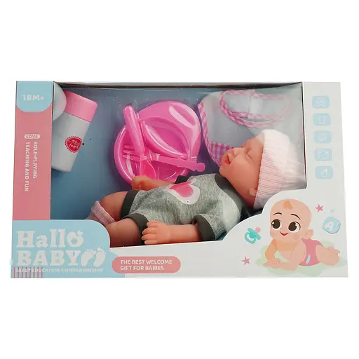 Лялька-пупс Vinwell Малюк в шапці снідає (985915)