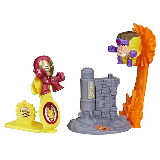 Набор игрушечный Hasbro Marvel Stunt Squad Герой против вора Iron Man vs M.O.D.O.K (F6895_F7065)