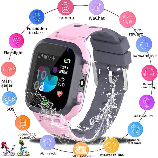 Дитячі розумні смарт годинник Smart Watch Q16 з камерою прослуховуванням Sim-картою Black (18360) - фото 4