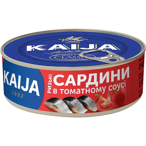 Сардины Kaija рижкие в томатном соусе 240 г