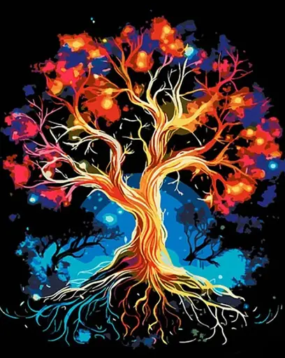 Набір для розпису по номерах Дерево змін, проективна, 40x50 см, Сюжет №1, AH1085