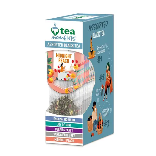 Уцінка. Чай Tea Moments Assorted Black Tea кадді-пакет 33.6 г 15 пакетиків - фото 7