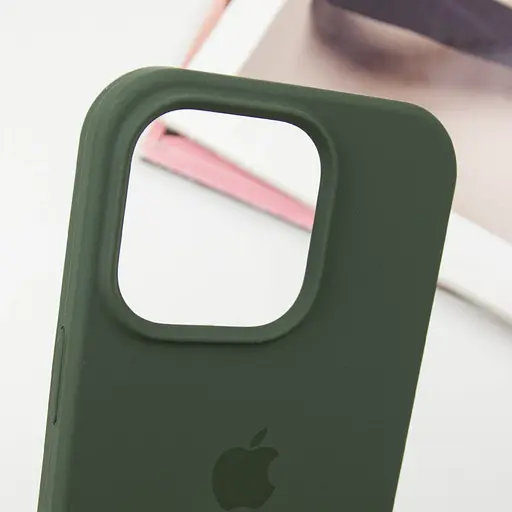 Чохол Silicone Case Full Protective (AA) для Apple iPhone 16 Pro (6.3) Зелений / Cyprus Green - фото 5