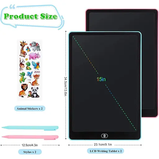 Планшет для письма Duemste, 15 дюймів 2 шт. - фото 2