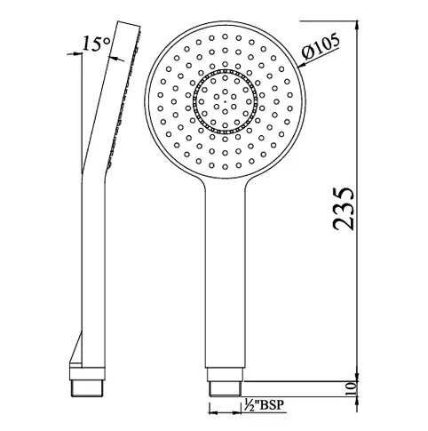 Ручной душ Jaquar HSH-CHR-1717, Хром - фото 2