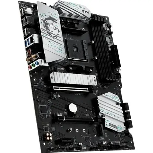 Мат.плата AM4 (B550) MSI B550 GAMING WIFI, B550, 4xDDR4, Int.Video(CPU), 6xSATA3, 2xM.2, 1xPCI-E 16x 4.0, 1xPCI-E 1x 3.0, 1xPCI-E 1x 3.0, ALC897, RTL8111H, 5xUSB3.2/8xUSB2.0/2xType-C 3.2, ARGB sync, DP/HDMI, CrossFire, ATX - фото 3