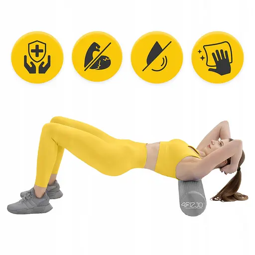 Масажний ролик 4FIZJO CARE+ EVA 60 x 15 см (валик, роллер) 4FJ0523 Grey (P-5907739314406) - фото 9