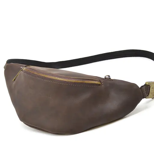 Жіноча шкіряна сумка-бананка Tarwa 33х11.5х8 см sum0026350 - фото 3