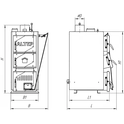 Твердопаливний котел Altep Classic 16 кВт (механіка) - фото 6