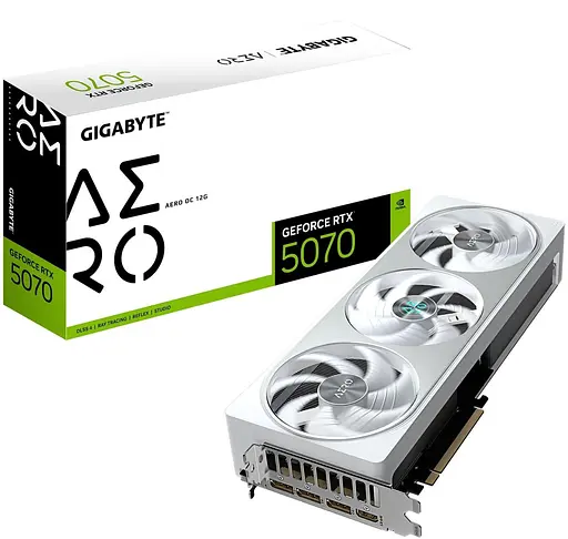 Видеокарта Gigabyte RTX 5070 12GB AERO OC (GV-N5070AERO OC-12GD) (GDDR7, 192 bit, PCI-E v5.0 x16) - фото 10