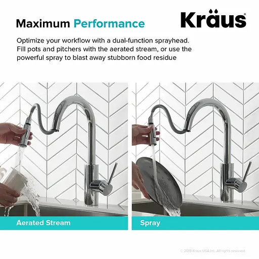 Змішувач для кухні Kraus Oletto хром KPF-2620CH Хром - фото 9