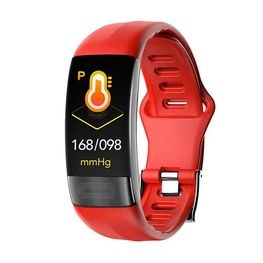 Розумний фітнес браслет Jiks Fit lite з тонометром і ЕКГ (Червоний) - фото 1