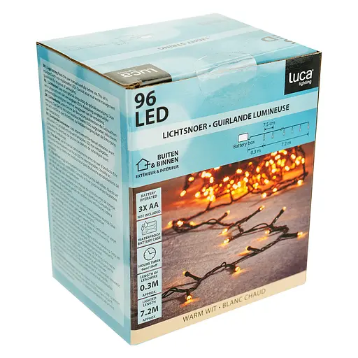 Гірлянда електрична Luca lighting 96 LED ламп 7.2 м теплий білий (985775) - фото 2