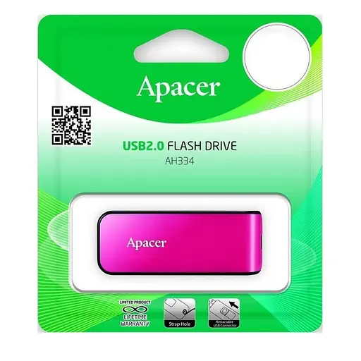 Флеш-накопитель Apacer USB 2.0 AH334 32Gb розовый - фото 2