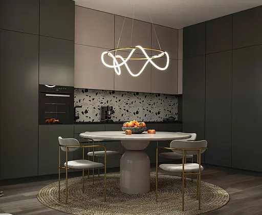 Люстра MJ-Light ROPE D800 4000K GD 10021 - фото 8