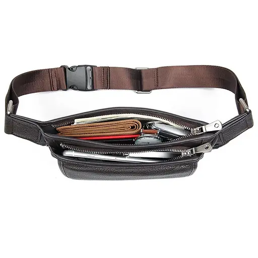 Поясна сумка John McDee з натуральної шкіри 24.5х14х6 см sum0028160 - фото 9