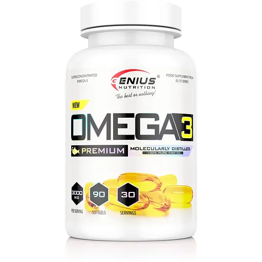 Жирні кислоти Genius Nutrition Omega 3, 90 капсул  - фото 1