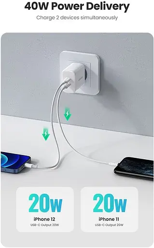 Зарядний пристрій адаптер живлення Ugreen Ugreen CD243 USB-C Fast Charger 40 W (10343) - фото 2