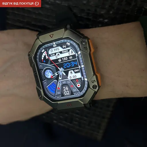 Часы Smart Racer K+ Black с компасом - фото 26