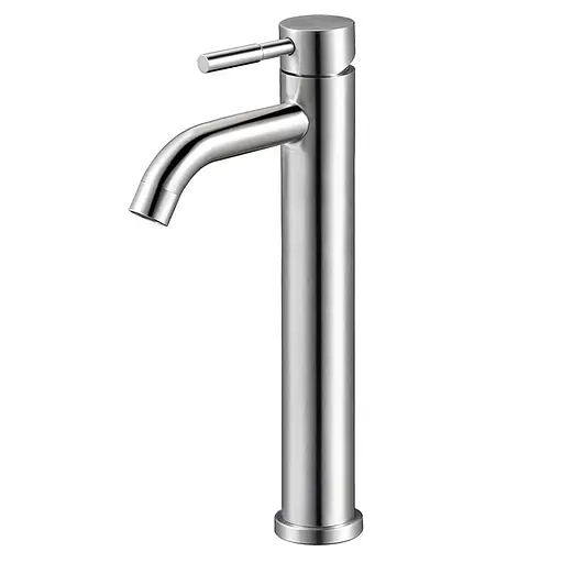 Смеситель для умывальника Wezer EKO11С-01 высокий Нержавеющая сталь - фото 1