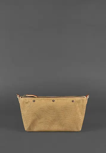 Шкіряна плетена жіноча сумка Пазл S світло-коричнева краст - фото 4