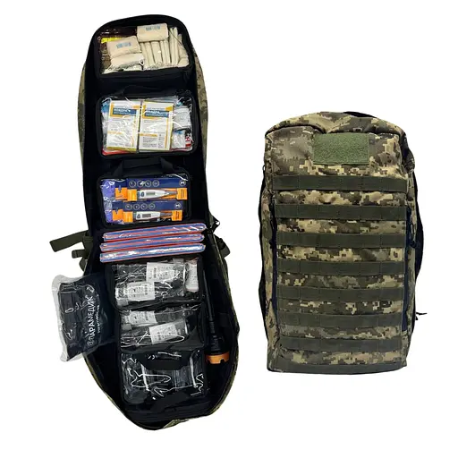 Аптечный набор (тактический рюкзак) военного медика с турникетами CAT 7 - фото 1