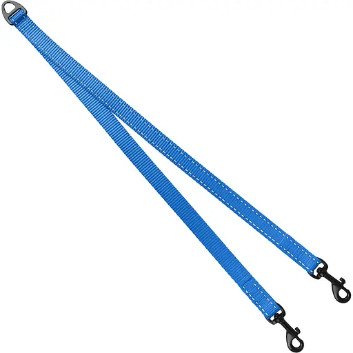 Поводок-спарка для собак рефлекторный Barksi Active (ширина 16 мм, длина 80 см) синий - фото 2