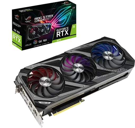 Відеокарта GeForce RTX 3070 Ti 8GB Asus ROG Strix OC (ROG-STRIX-RTX3070TI-O8G-GAMING) Б/В - фото 1