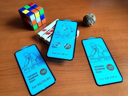 Защитное стекло King Kong для iPhone 13 mini/13/13 Pro с противоударной кромкой - фото 2