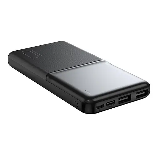 Зовнішній акумулятор XO PR251 Lighted Mobile Power Bank 10000 mAh чорний - фото 1