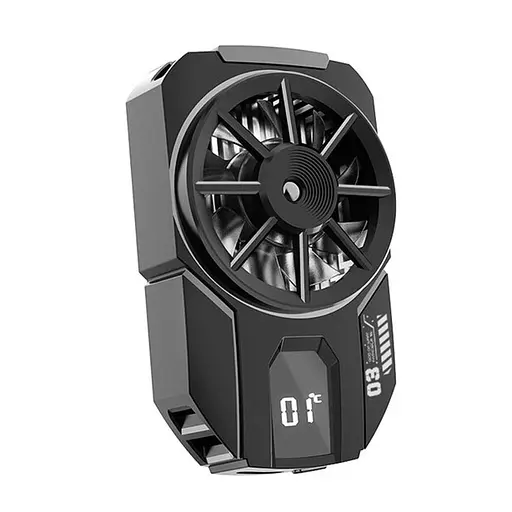 Кулер з екраном активне охолодження для телефону / планшета Memo DLA3 шириною до 102 мм Black (18524) - фото 2