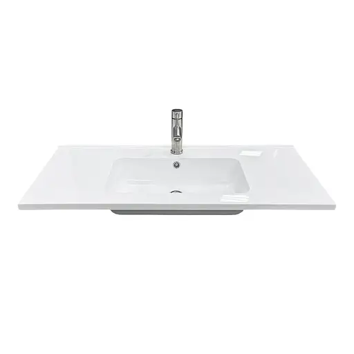 Раковина накладная Adamant FLATE 100, прямоугольная, с сифоном Click-Clack + смеситель (4824296207601) - фото 4