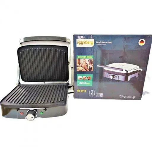 Прижимной контактный домашний электрогриль Rainberg RB-5413 3200 Вт - фото 7