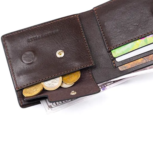 Кожаный портмоне Grande Pelle 11х8.9х1 см acs0014749 - фото 4