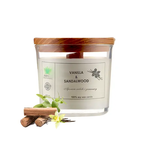 Аромасвечка Vanilla&Sandalwood S PURITY 60 г - фото 1