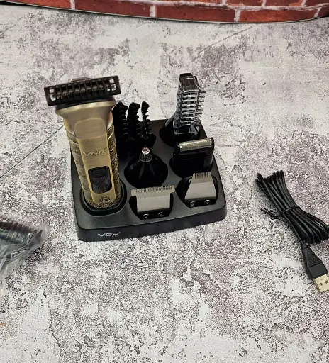 Многофункциональный набор для стрижки VGR V-109 (6 в 1, Водонепроницаемый, LED-дисплей) - фото 6